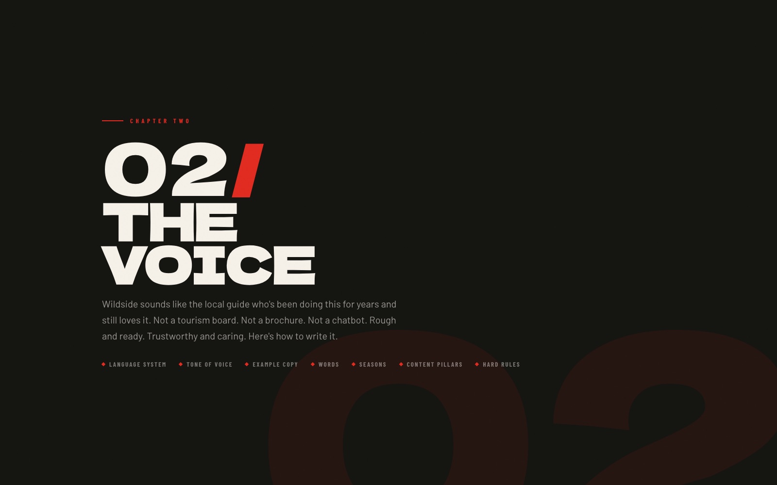 Chapter two, the voice